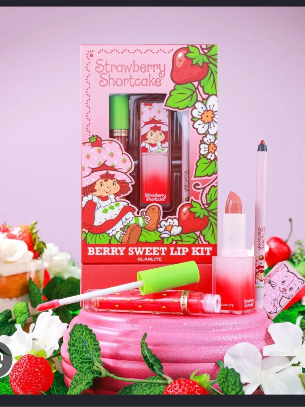 Glamlite Strawberry Shortcake Berry Sweet Lip Kit - Pink/Red